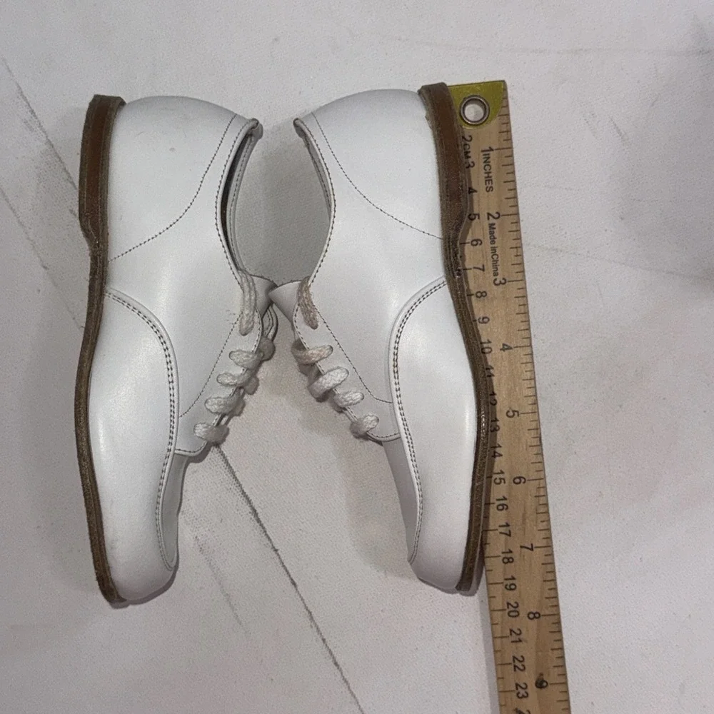 Vintage Self Starters Classic Baby Learning To Walk White‎ Leather Walking Shoes